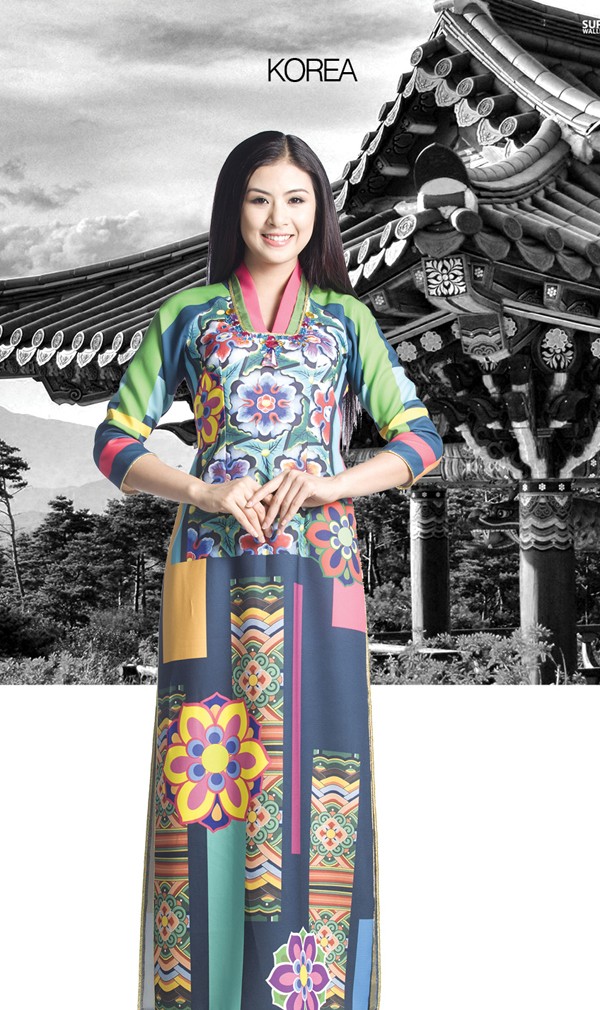 Ngắm bộ sưu tập áo dài năm châu tại Festival Huế 2014 - ảnh 7